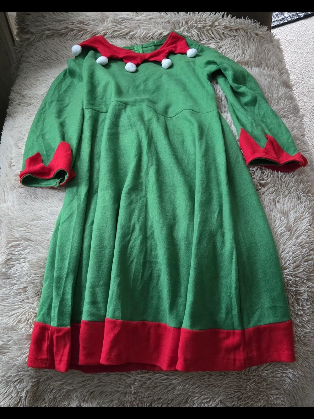 Holiday Elf Costume Dress Set for Women in Green and Red #1353 - Picture 3 of 11